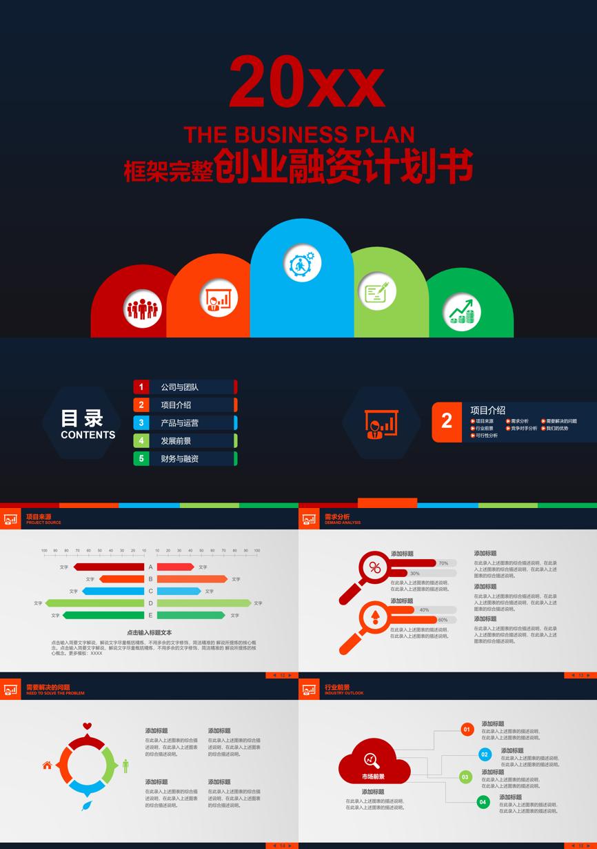 创业融资策划 (74)商业计划书PPT模板